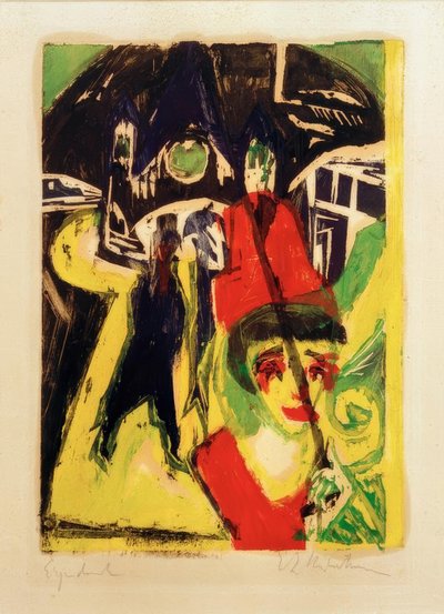 Cocotte on the Street by Ernst Ludwig Kirchner